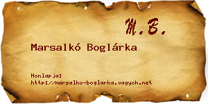 Marsalkó Boglárka névjegykártya