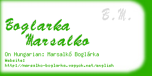 boglarka marsalko business card