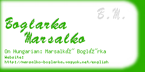 boglarka marsalko business card